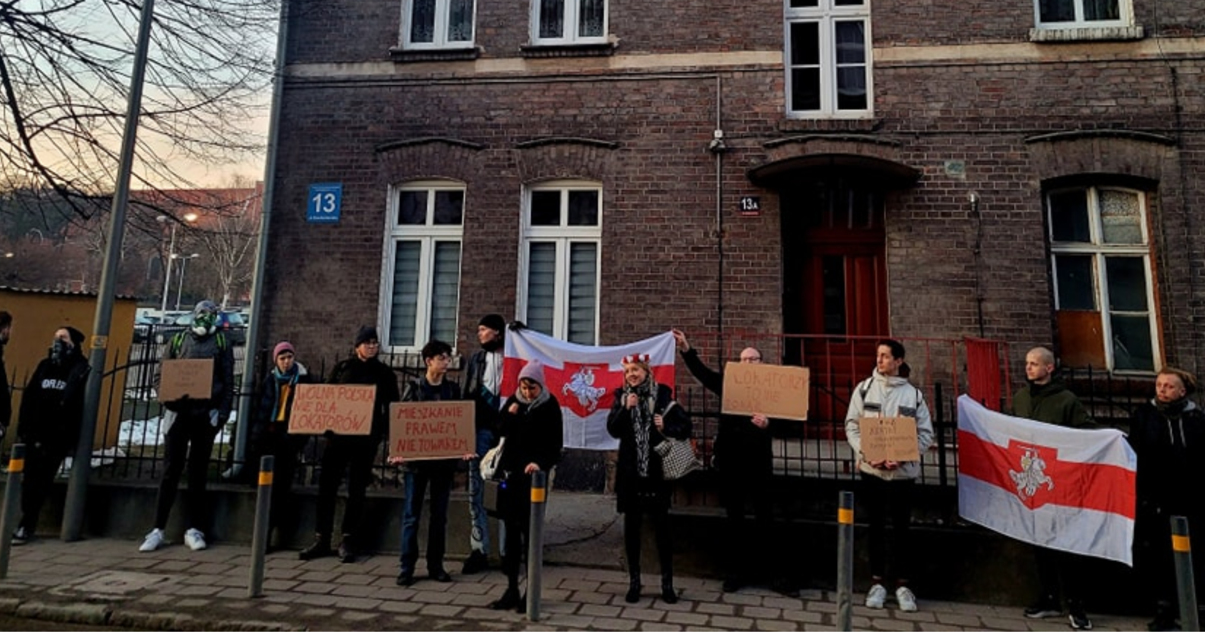 Relacja z protestu przeciwko nielegalnej eksmisji przy ul. Sandomierskiej w Gdańsku