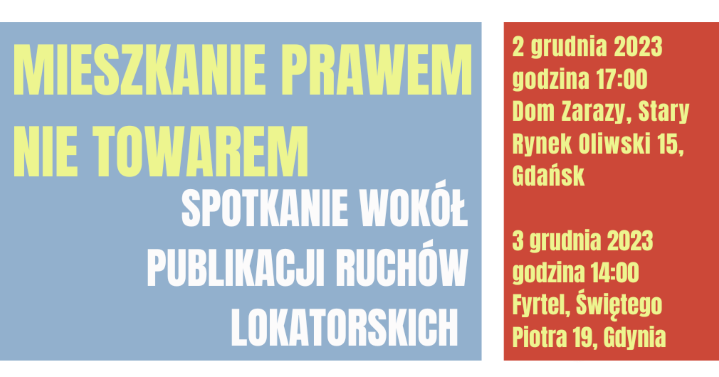Mieszkanie prawem. Spotkania z działaczami WSL – w Gdańsku i Gdyni
