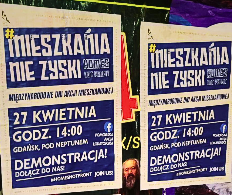 Mieszkania-nie-zyski-demonstracja Mieszkania, nie zyski - postulaty Międzynarodowych Dni Akcji Mieszkaniowej 2025